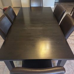 Dining Extendable Table With 6 Chairs