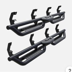 Crew Cab Running Boards Side Steps Compatible with 2019-2025 Chevy Silverado