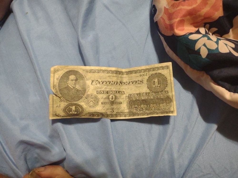 August First 1872 $1 Usd Bill