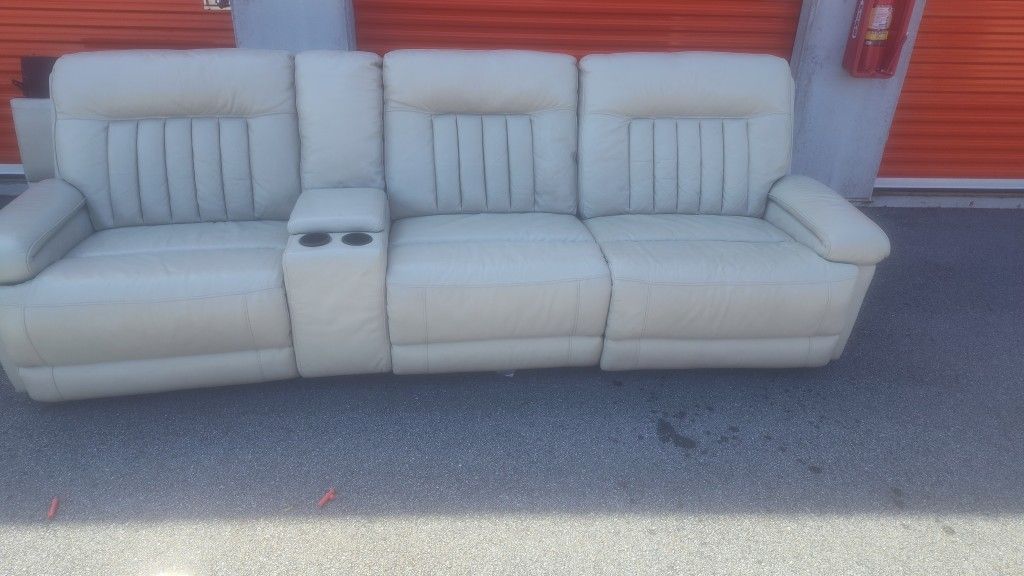 Sofa Cream Color Sold As, Nice Condition but Needs Plug For Recliners