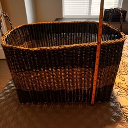 Woven Basket-gray/black