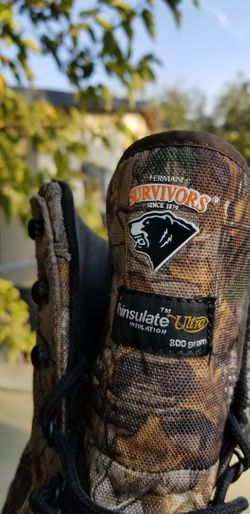 Insulated camo boots