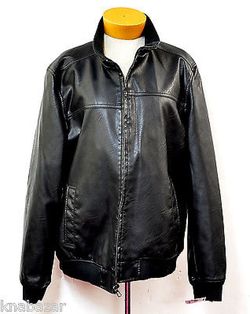 Tommy Hilfiger Faux-Leather Bomber Jacket (Large) NWT