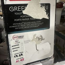 Delta toilet paper holder in brushed nickel 