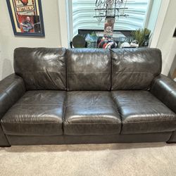 Faux Leather Couch - Very Comfortable 