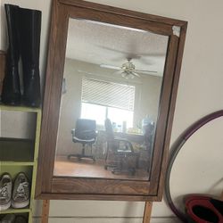 Large Wooden Mirror