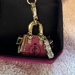 Juicy Couture Pink Enamel Daydreamer Bag Charm new in box 