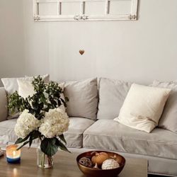 ZGallerie Grey Custom Couch and Loveseat