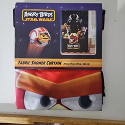 Angry Bird Star Wars Fabric Shower Curtain