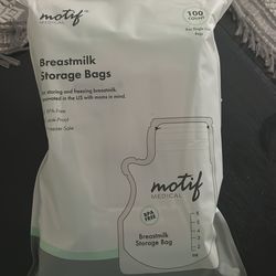 Free motif breast milk storage bags