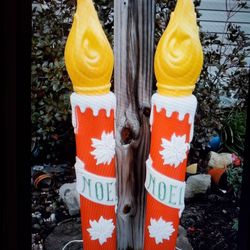 Candles=2/ Blowmold/Vintage