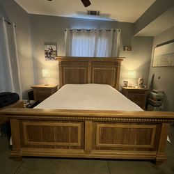 Arhaus King Size Solid Wood Bedroom Set