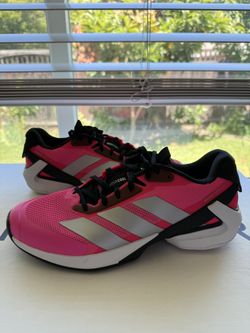 Adidas Adizero Ubersonic 5 Men's Tennis Court Shoes JQ2901 Pink/Black Size 9