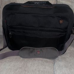 Tumi Tech Briefcase - Black w/ Orange Lining