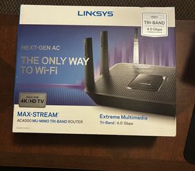 Linksys AC4000 MU-MIMO Tri-Band Router OPEN TO OFFERS.