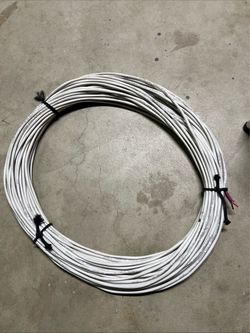 White Speaker Cable Large Coil 16 gauge black red with shield made by Sewell