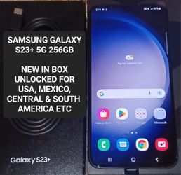 SAMSUNG GALAXY S23 PLUS 5G 256GB ANDROID NEW IN BOX UNLOCKED FOR T-MOBILE METRO AT&T CRICKET BOOST TELCEL MEXICO TIGO CLARO MOVISTAR BELIZE AFRICA 