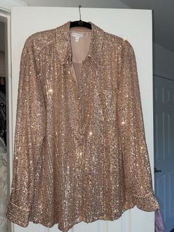 Metallic blouse jacket