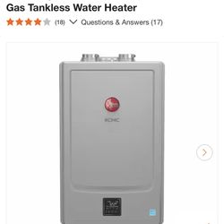 New Rheem Ikonic  8.4 GPM 157k BTU Tankless Water Heater Super High Efficiency  