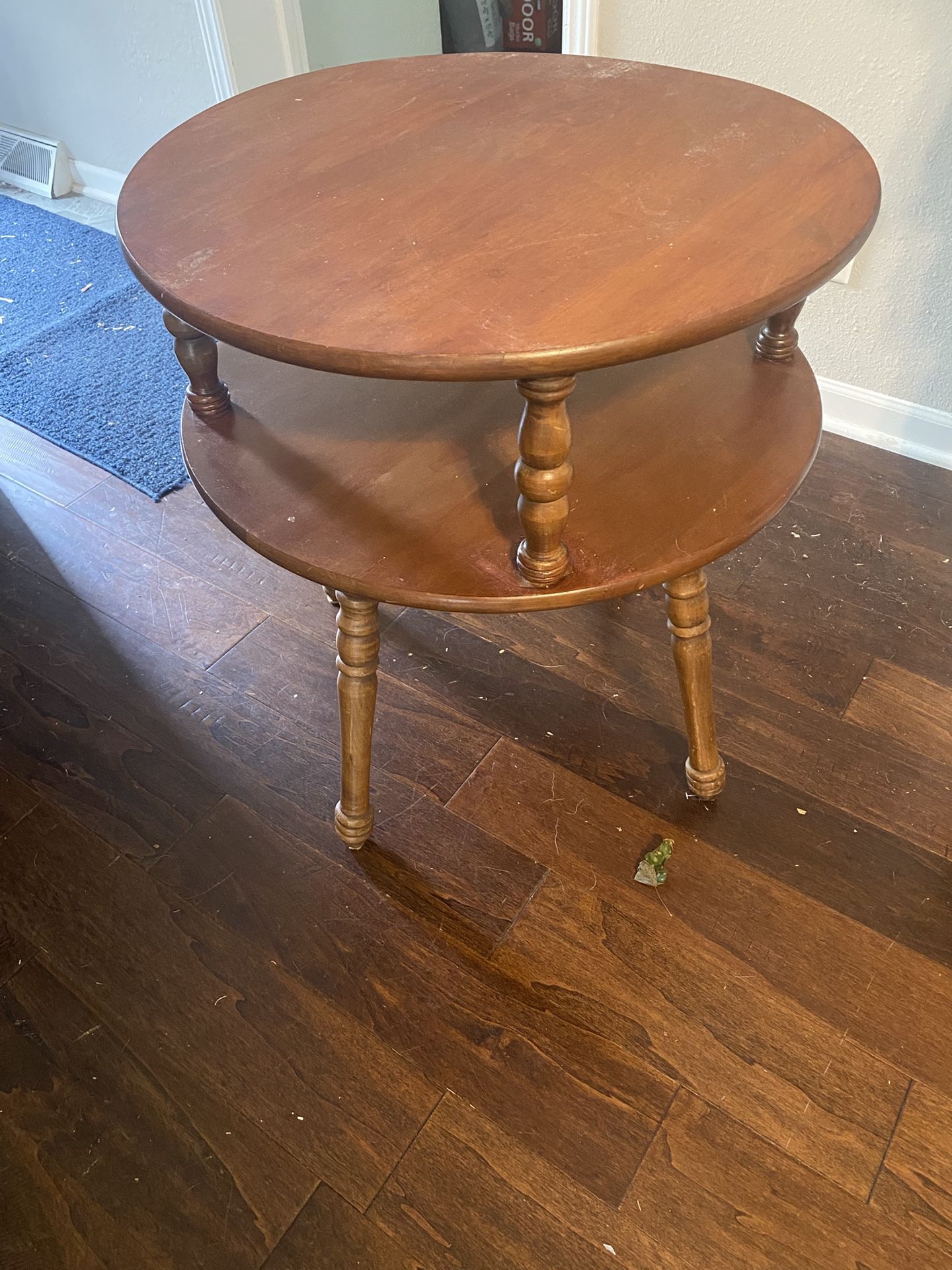 Round, Bi Level End Table