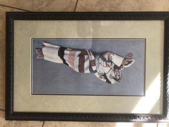 Beautiful framed and signed Native American woman lithograph