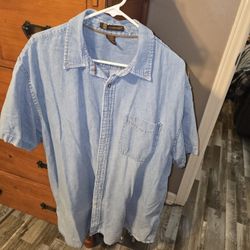 Mens Harriton Denim Short Sleeve