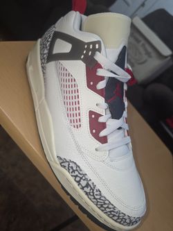 Air Jordan Spizike Low Men's Shoes (FQ1759-116, Sail/Anthracite/Coconut Milk/Varsity Red) Size 13 Men's