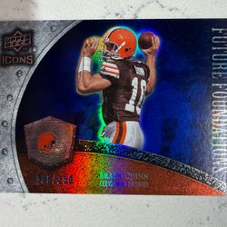2008 Upper Deck Icons Brady Quinn Future Foundations 166/250 Blue Card Browns