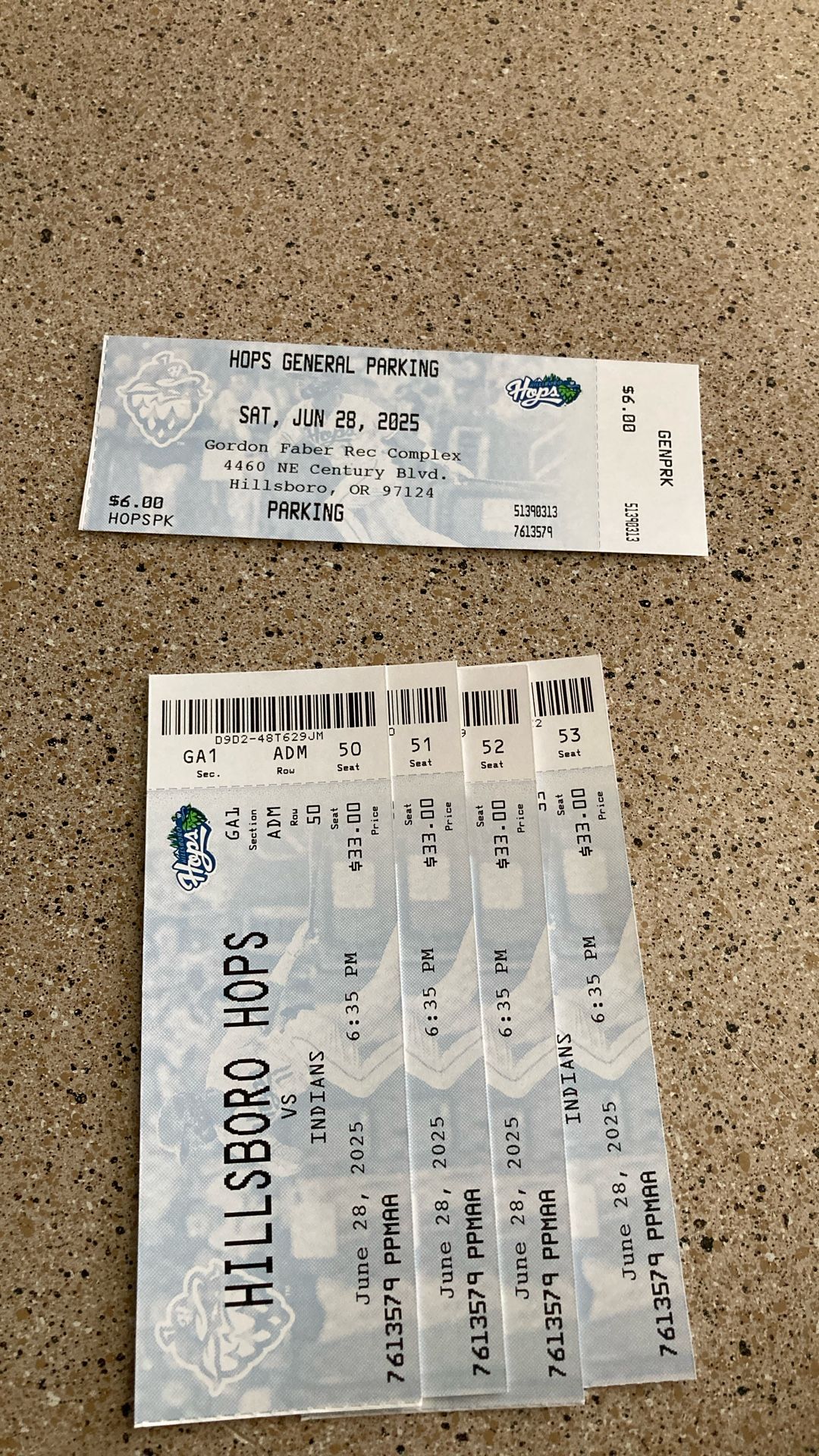 Hops Game Tickets 