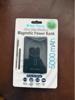 Tech Theory 5,000mAh Magnetic Wireless Power Bank – MagSafe Compatible – Brand New
