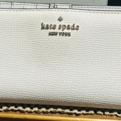 Kate Spade Staci Large Slim Bifold Wallet - Vanilla White