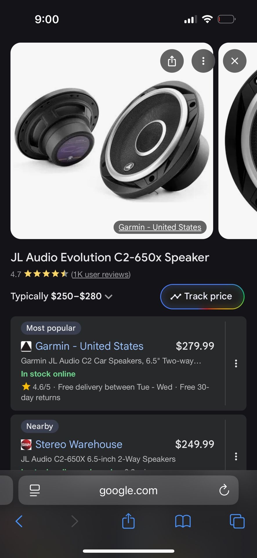 Pair Of JL Audio 6.5 C2-650x Coaxials