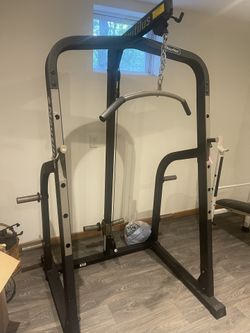 Nautilus Bench Press Squat Rack w High Low Pulley Lat Pulldown Home Gym Weight Lifting Power Rack for Sale in Shelton CT OfferUp