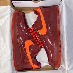 Nike Air Force 1 Low 'Patent Leather Dark Team Red' Size 10