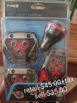 Type S Pedal Pads + Shift Knob Combo Kit