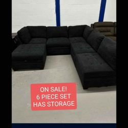 Modular Sectional Couch Sofa With Storage Ottoman 