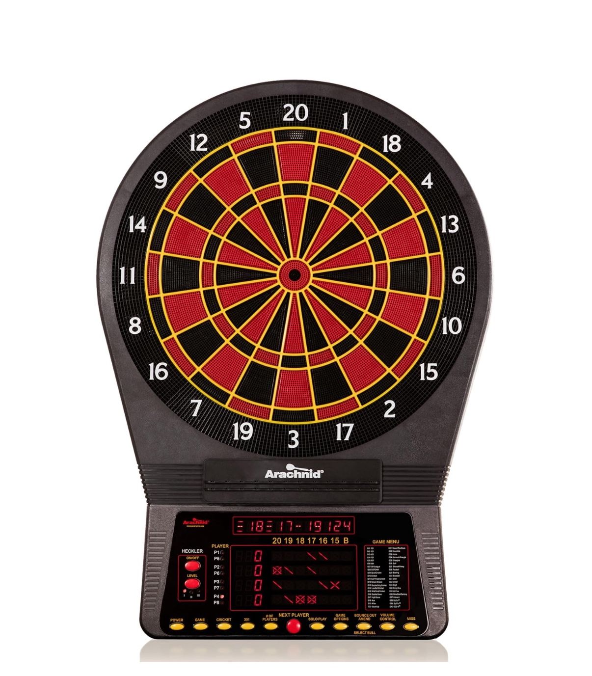 Arachnid Cricket Pro 800 Electronic Dartboard with NylonTough Segments for Improved Durability and Playability and Micro-Thin Segment Dividers for Re