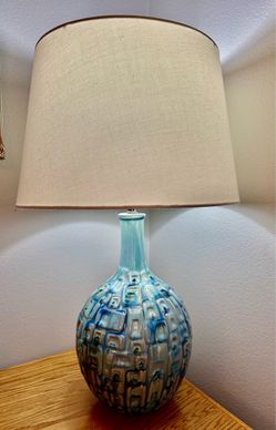 Ceramic Table Lamp with Linen Shade