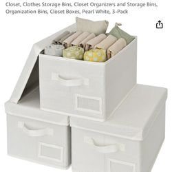 3 Sets Of Large Storage Box With Lids, New