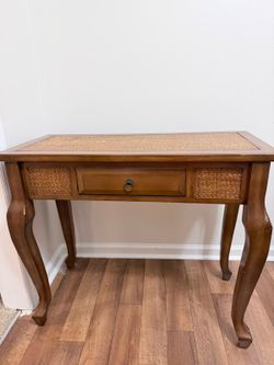 Wood Entryway Console Table with Drawer – Rustic Accent Table