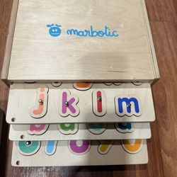 Marbotic Deluxe Learning Kit,wooden Letters&numbers