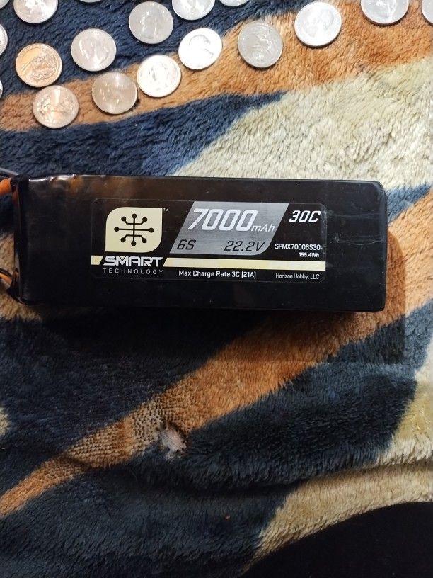 Spektrum 22.2V 7000mAh 6S 30C Smart RC LiPo Battery G2 : IC5 / EC5