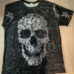 Black/Brown Stretch Nylon Tee, 3XL