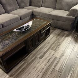 Hand carved Living Room Furniture and China Cabinet