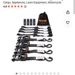  Ratchet Tie Down Straps 4 Pack 8Ft