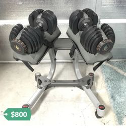 Nautilus 5-52.5 adjustable dumbbells/With trays