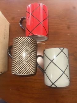 Fitz And Floyd Mugs Lot Of Three