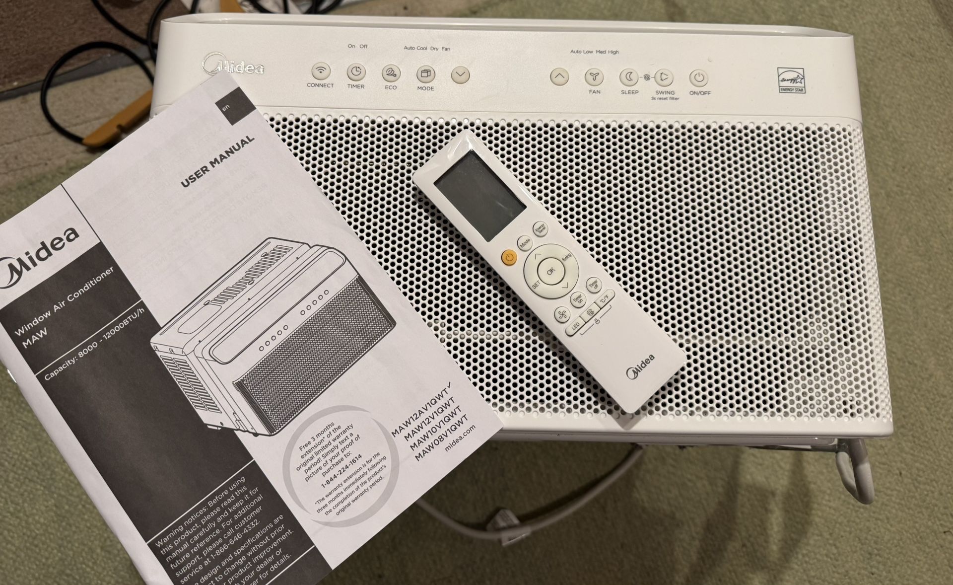 Midea MAW12AV1QWT 12,000 BTU U shaped Air Conditioner