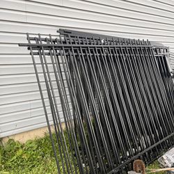 8x6 Black Iron Fence New 