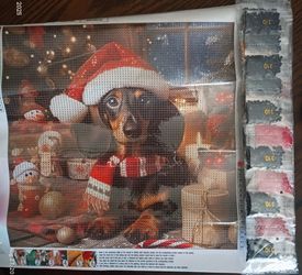 Daschund Christmas Diamond Painting Complete KIT whatmost